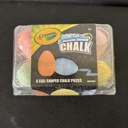 Crayola 6 Egg Shaped Washable Sidewalk Chalk 