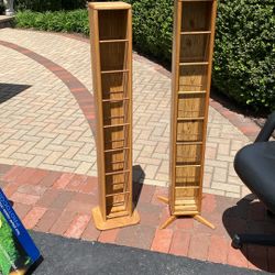 Vintage Oak CD rack