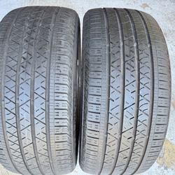 Two Premium Tires 265/40/21 Continental Cross Contact LX Sport Acoustic With 70-75% Left BMW Mercedes Audi 