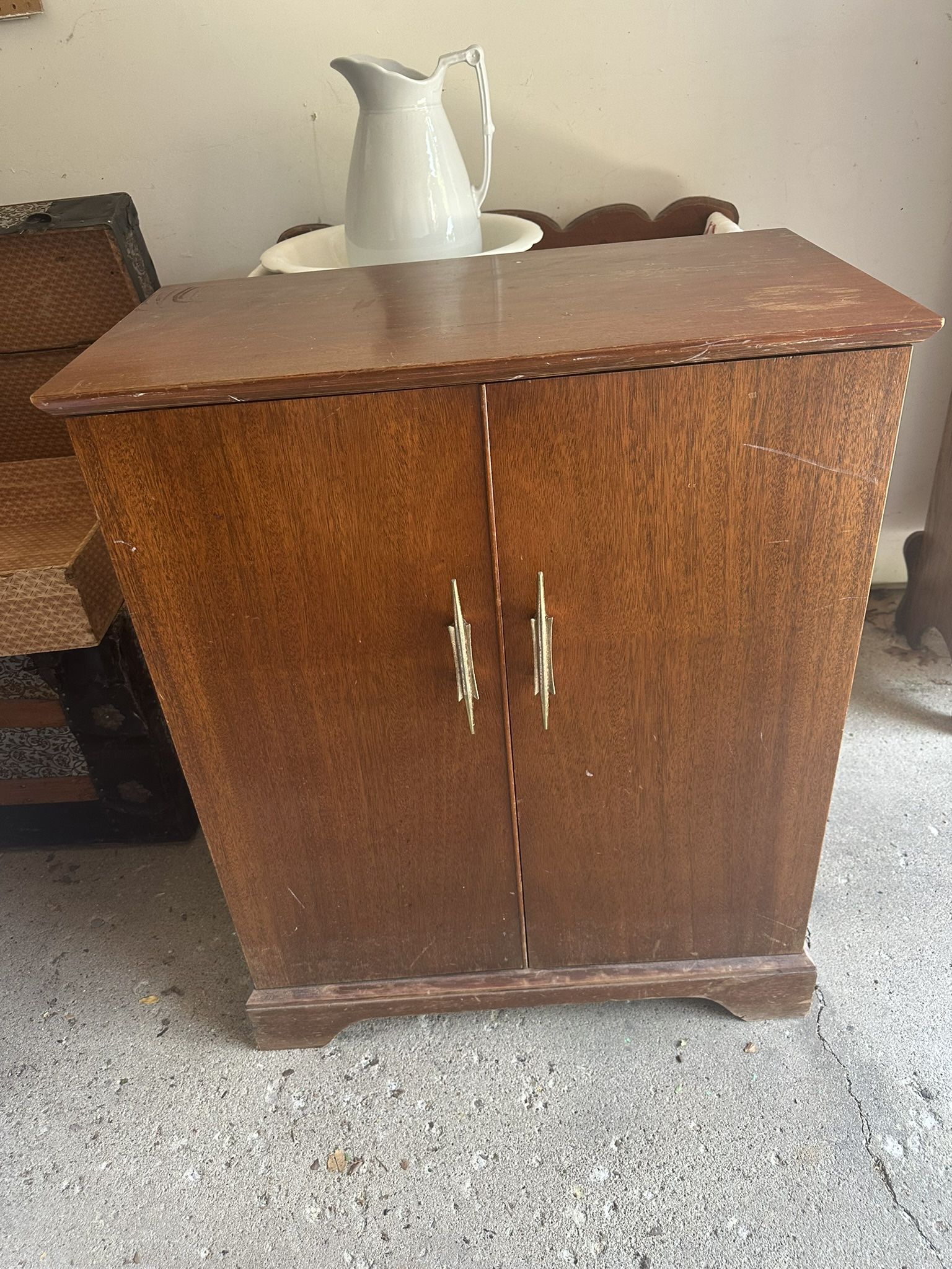 Mid Century Modern Hi Hat record cabinet - solid wood