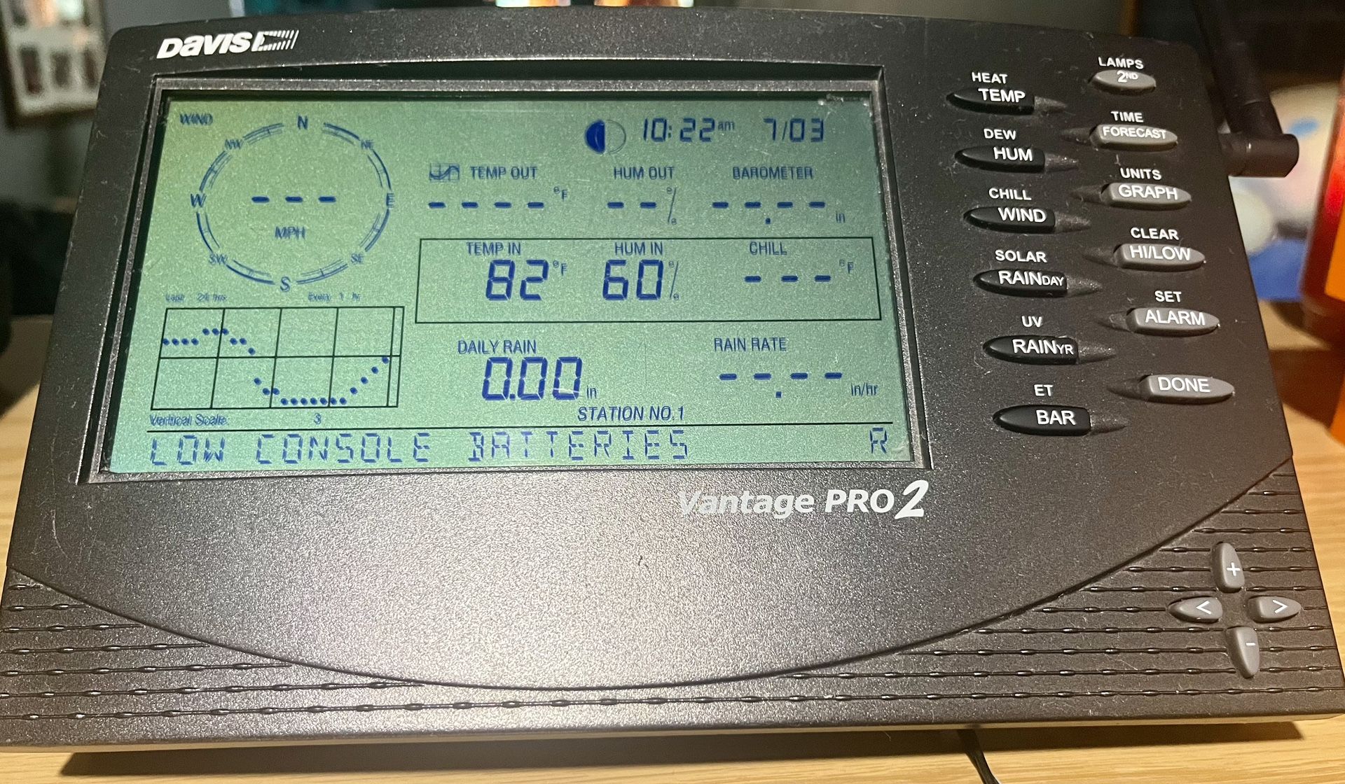 Davis Vantage Pro2 Wireless Console Receiver - Gray Model # 6312