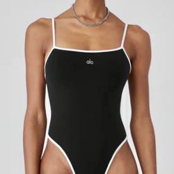 Alo Black Bodysuit Size Small