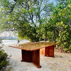 4'x8'x28" Koa Dining Table With 6 Matching Chairs