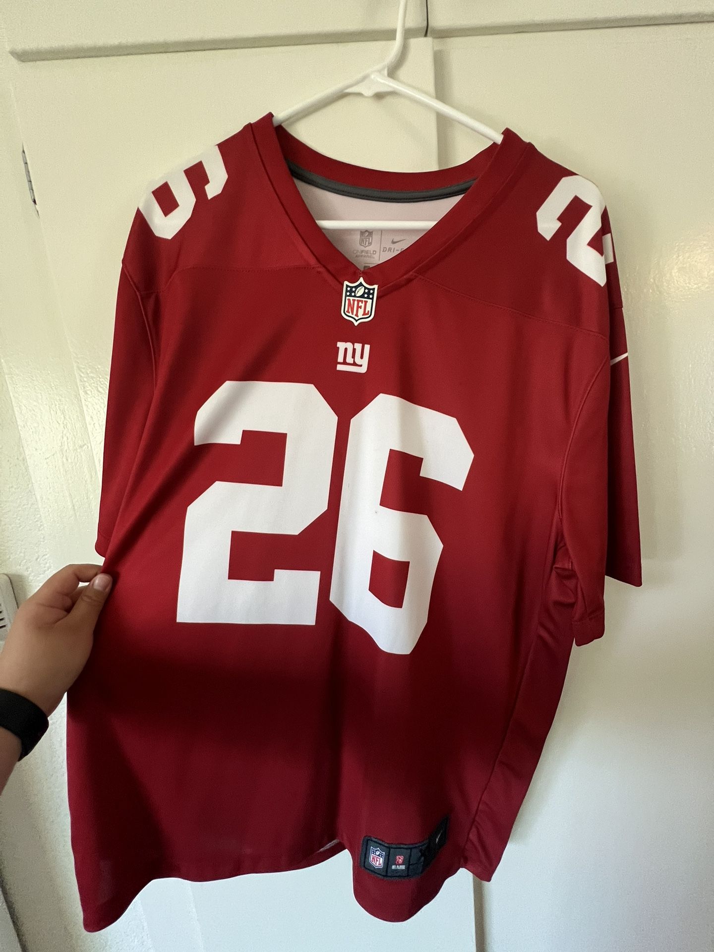 New York Giants Red Saquon Barkley Jersey XL