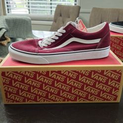 Vans Old skool Burgundy Shoe Size 10.5