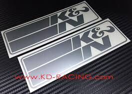 k&N decal sticker silver