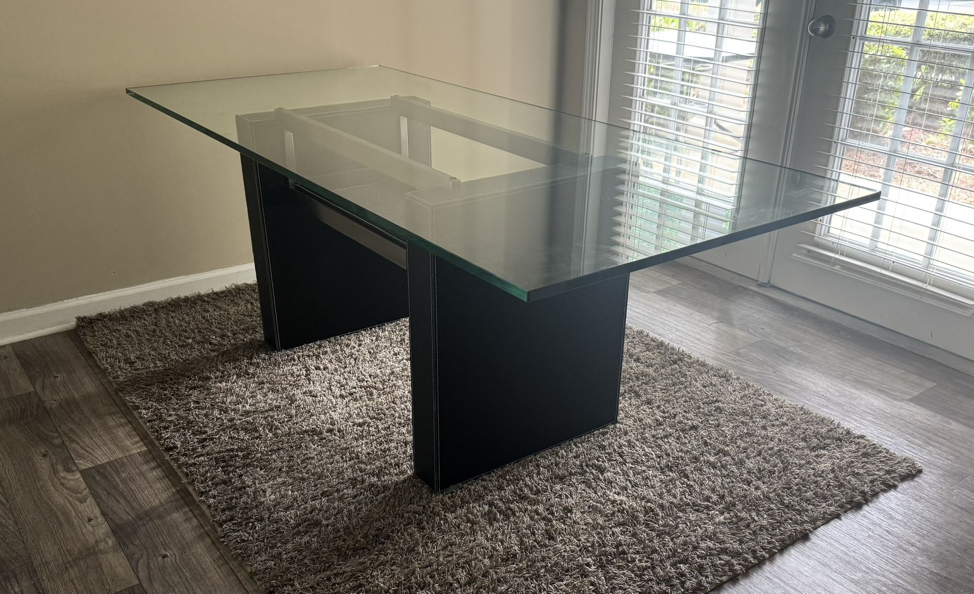Modern Glass Dining Table (79”x36”)