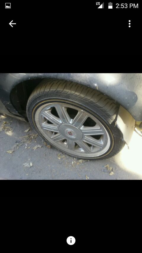 17 inch Cadillac rims and Vogue tires for sale 750 takes home today