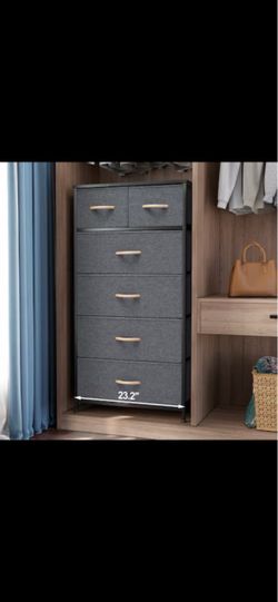 Crestlive Products Dresser storage tower Gray 6 -Drawer 23.2-in W Combo dresser