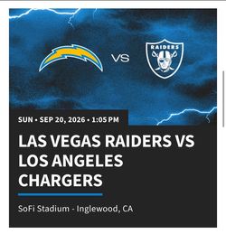 Raiders Vs Chargers Tickets