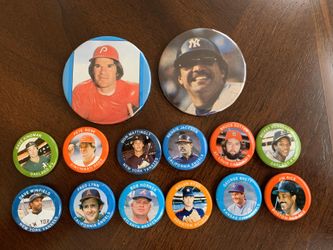 (14) 1984 Assorted MLB Baseball Pins - Fun Foods