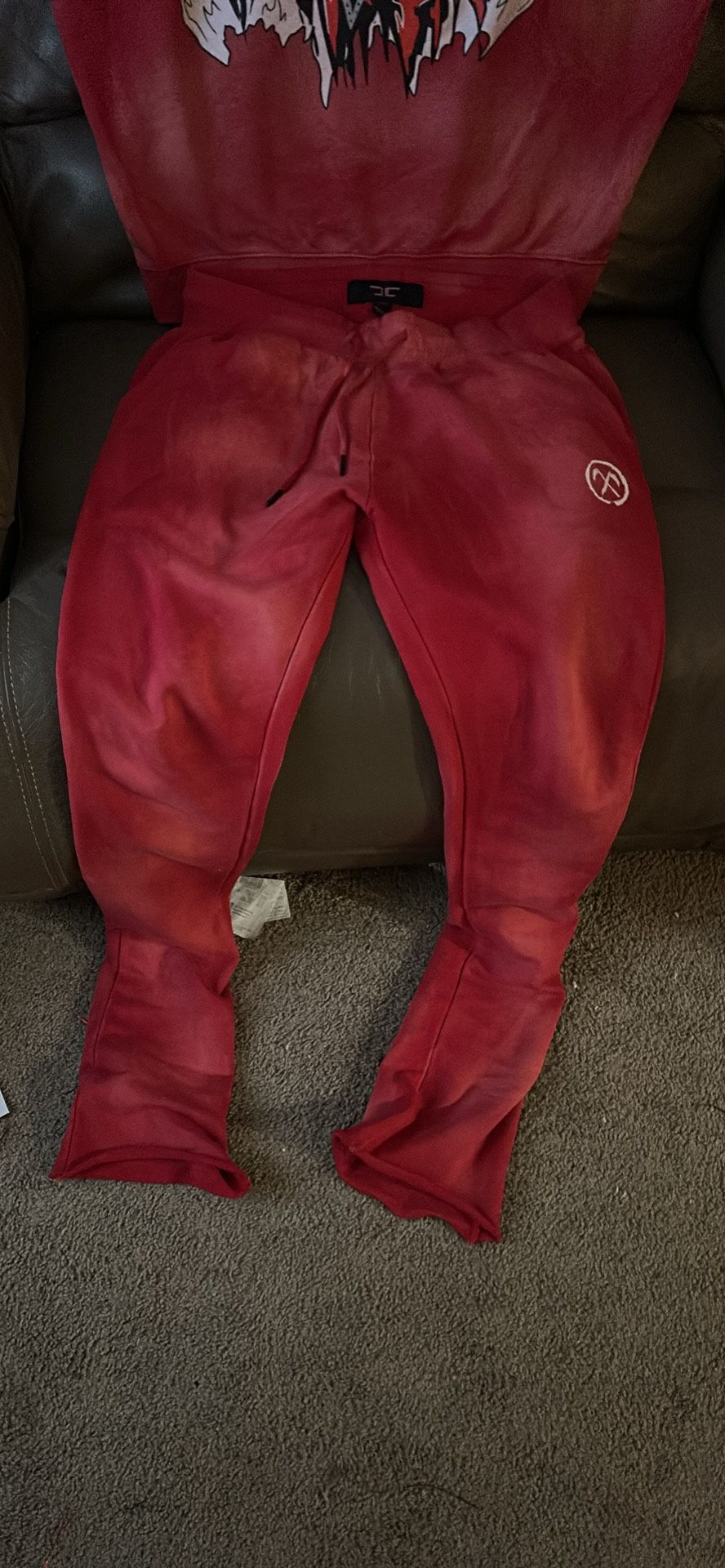 Red/bleached Sweatsuit