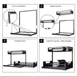 2 Tier Under Sink Shelf Organizer 