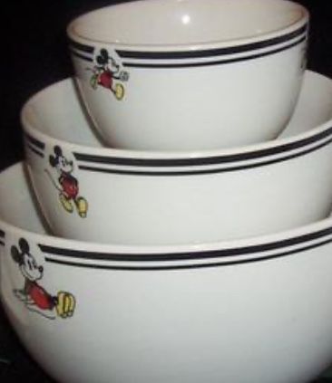 Mickey Mouse Gibson Vintage Mixing Bowls