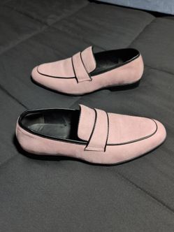 Inc men pink & black loafers like new 9.5