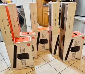 JBL Cinema SB595 3.1.2 Soundbar System – Dolby Atmos, Wireless Subwoofer, Home Theater Upgrade