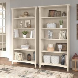 Bush Furniture Salinas 5 Shelf Bookcase: Set Of 2