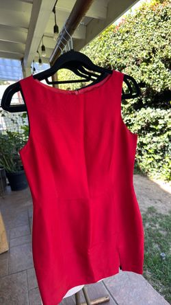 Red silk dress size 8