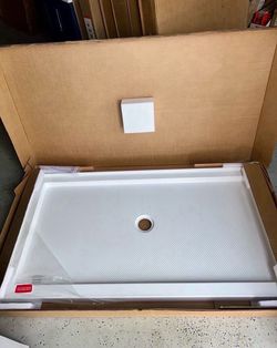 60”X32” Shower Base Pan Center Drain in White bath bathroom