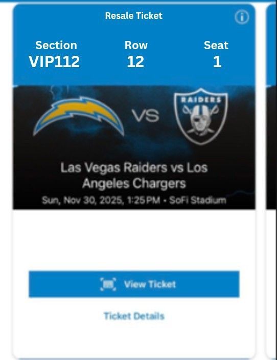 Los Angeles Chargers Vs Las Vegas Raiders