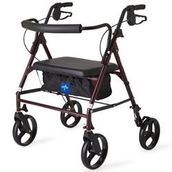 Medline Rollator Walker in Maroon