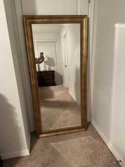 Large Gold Framed Full Length Mirror