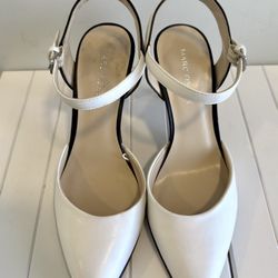 Marc Fisher Ankle Strap White Heels Size 6