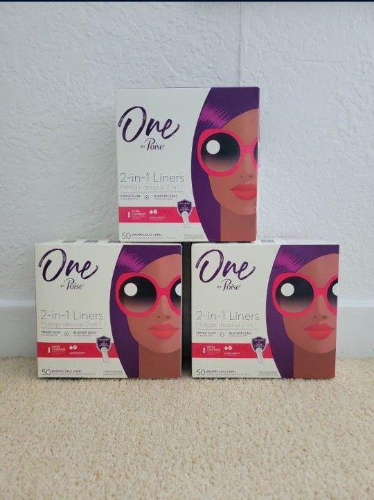 One By Poise 2 in 1 Liners (NEW)