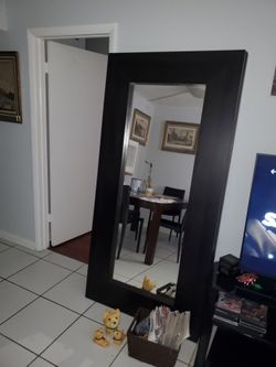 Ikea dark brown mirror 75"×37"