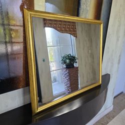 Large gold mirror