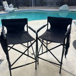 Tall Director Chairs (Set of 4) – Tuscany Pro Style Makeup Artist Chairs