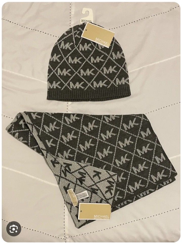 Michael Kors Ladies Silver Metallic 2 Piece Set