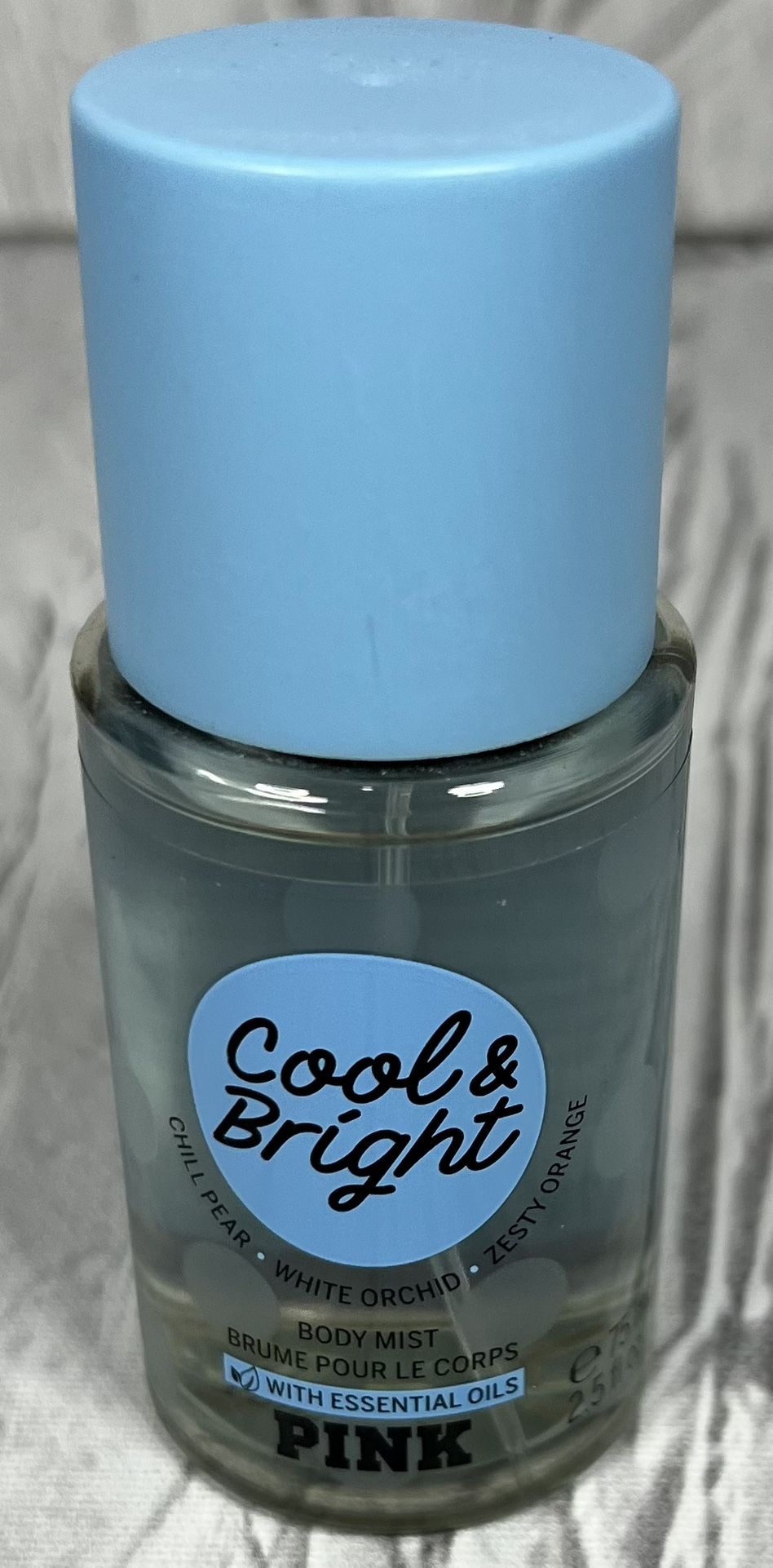 Victoria's Secret Pink Cool & Bright Fragrance Body Mist Spray Splash 2.5 oz