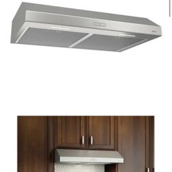 Glacier Deluxe BCDF1 36 in. 375 Max Blower CFM Covertible Under-Cabinet Range Hood with Light in Stainless Steel