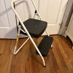 White Foldable Steel Cosco Step Stool