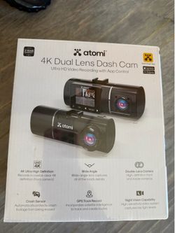 Atomi 4k dual lens dash cam