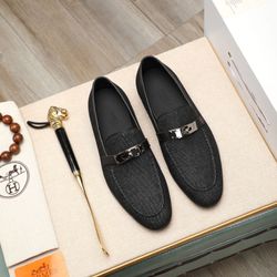 Hermes Men’s Leather Shoes With Box 2025 New 