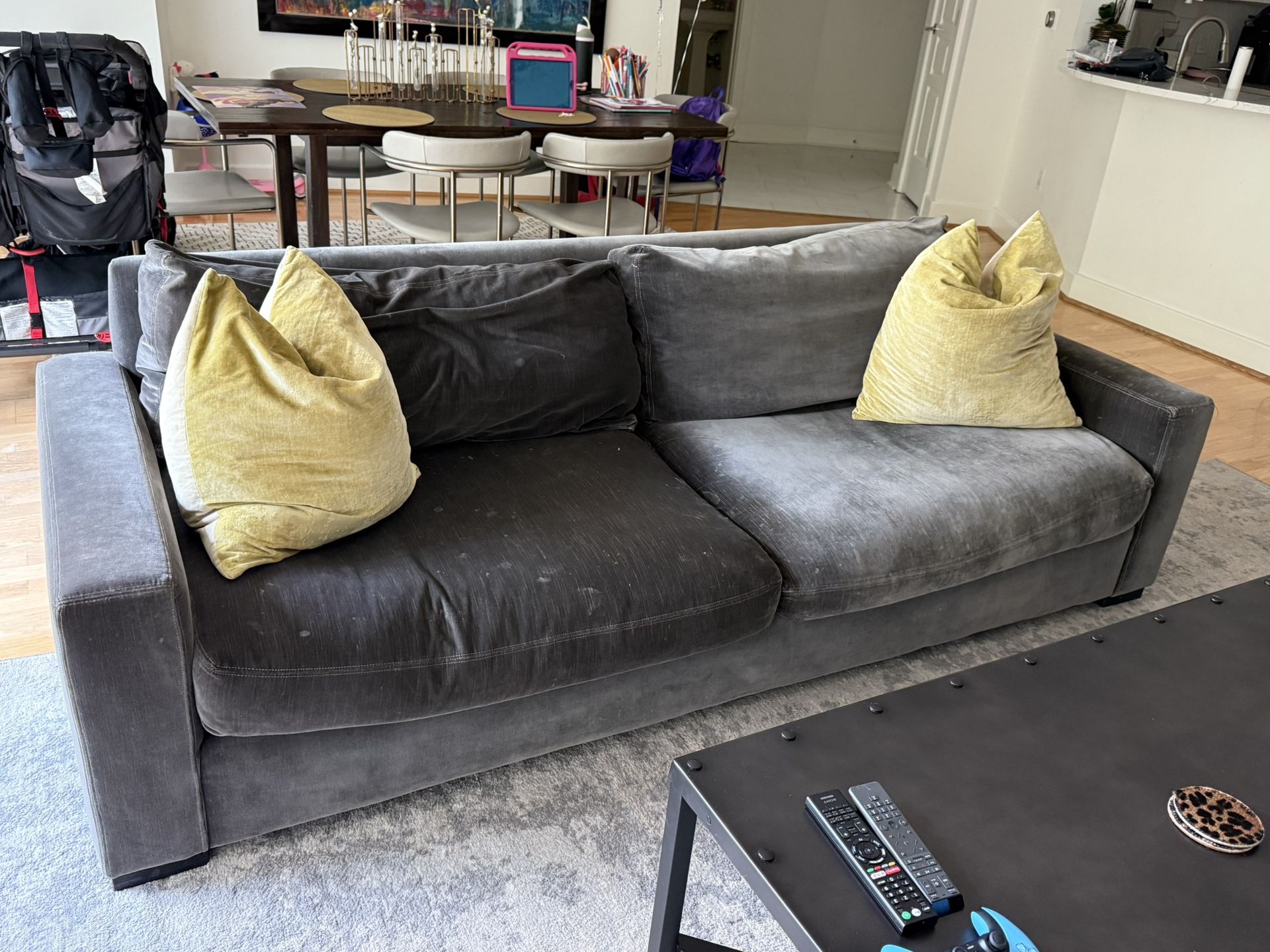 Restoration Hardware Velvet Couch