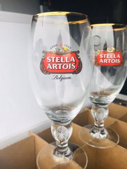 16oz Stella pint drinking glasses
