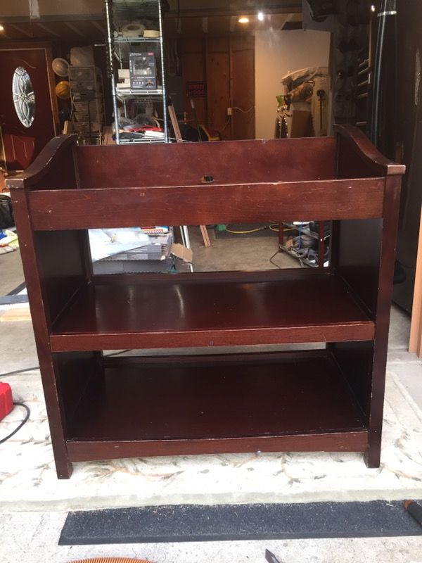 Changing table and matching crib