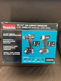 Makita 18V LXT Sub-Compact Brushless 2- Piece Combo Kit - Model CX203SYB.