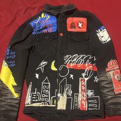 Hand-Painted Jean Jacket 