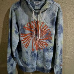 True Religion Something Kinda Wild Womens Tie Dye Hooded Sweatshirt Size Medium