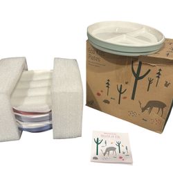 Children plates with silicone Sleeves 