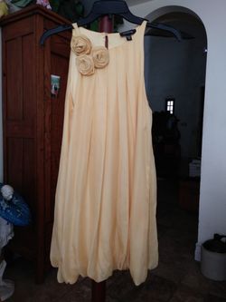 Yellow Bebe babydoll dress