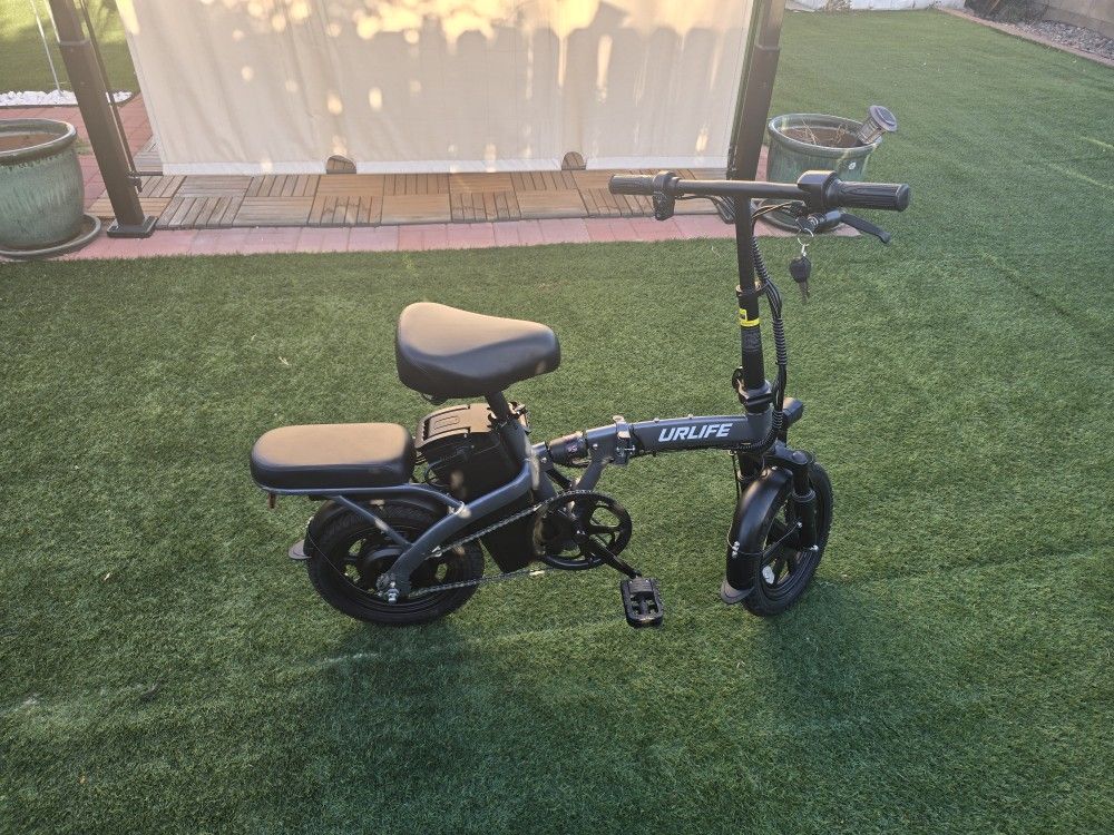 14" Folding Electric Bike, 500W Peak Motor, 48V 375Wh Removable Battery