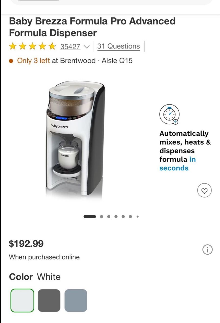 baby brezza formula pro advanced