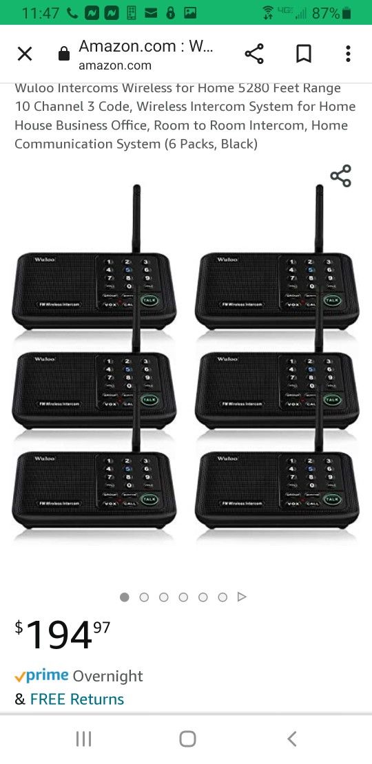 Wuloo Wireless Intercoms System for Home Office WL666 ( 1 pack