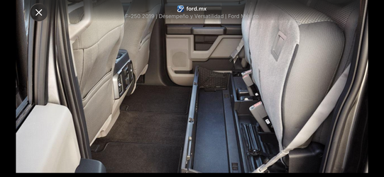 17–22 F250 Crew Cab Black Rear 2nd Row Under Seat Cargo Storage Tray Bin OEM