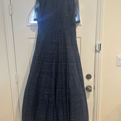 Dark Navy fully beaded Gown